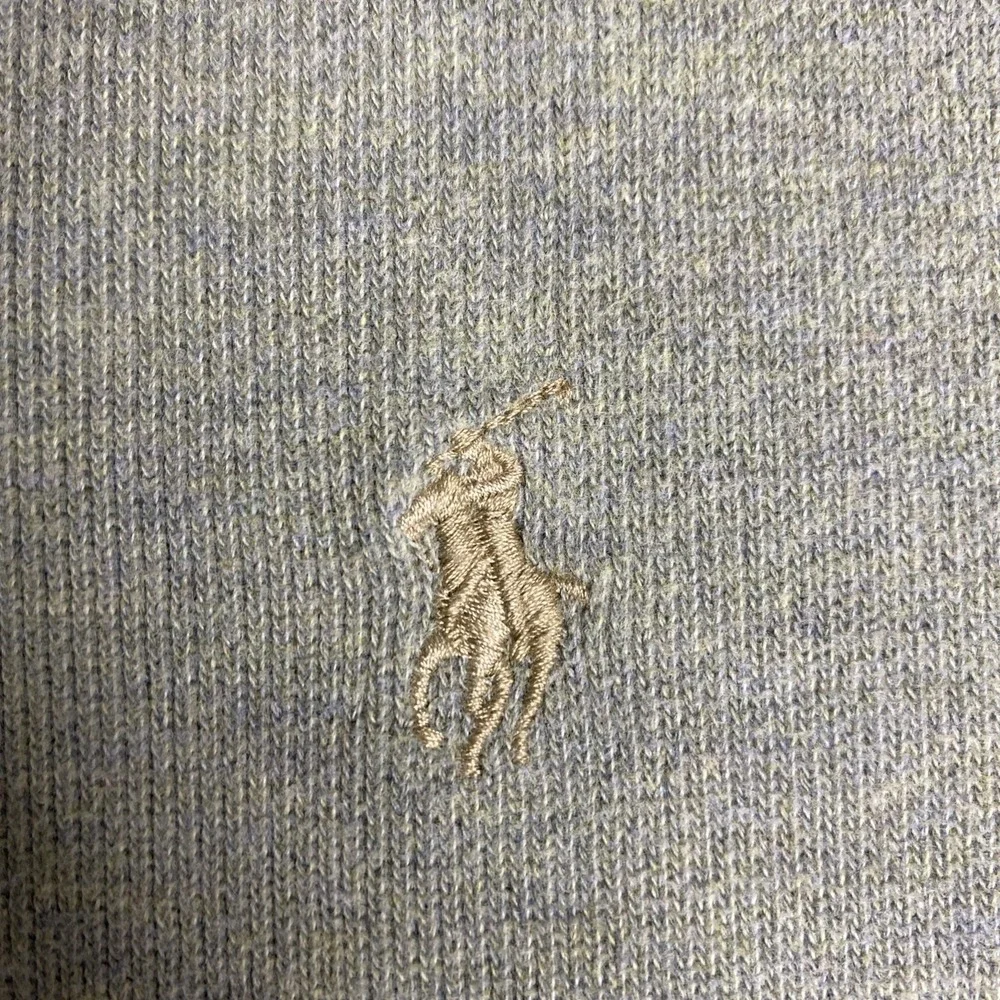Polo Ralph  Lauren Men's XL Rib Knit Quarter Zip Sage Green Sweater Pony